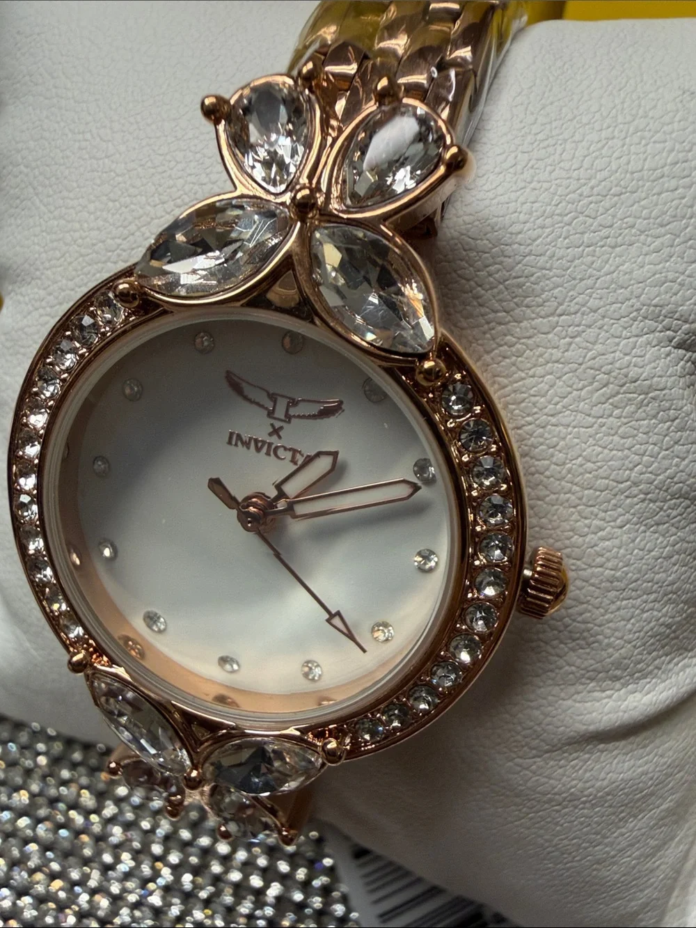 Invicta Rose Gold Crystal Accent Women's Bracelet Watch. 🆕